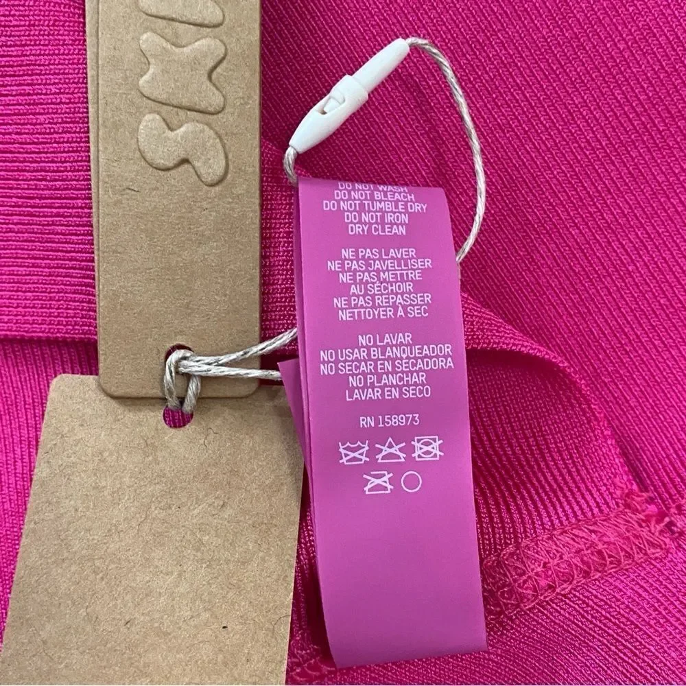 SKIMS Magenta Knit Swim Mini Skirt Sz 4X NWT